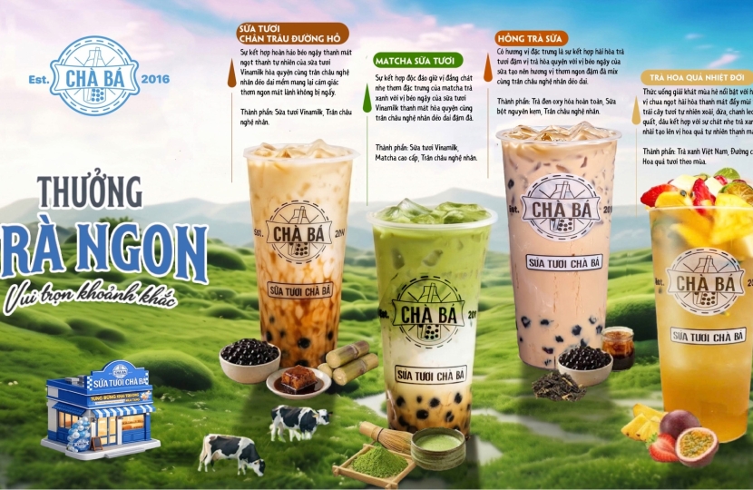 Chuỗi Cửa Hàng Sữa Tươi Chà Bá – Phục Vụ Chuyên Nghiệp, Không Gian Hiện Đại